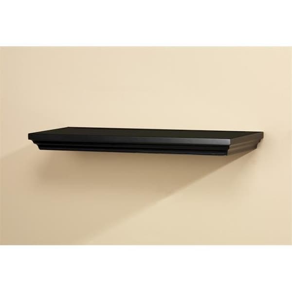 Amore Designs Amore Designs VIL836BK Wood Shelving Villages Black Straight Shelf; 36 in. VIL836BK - main
